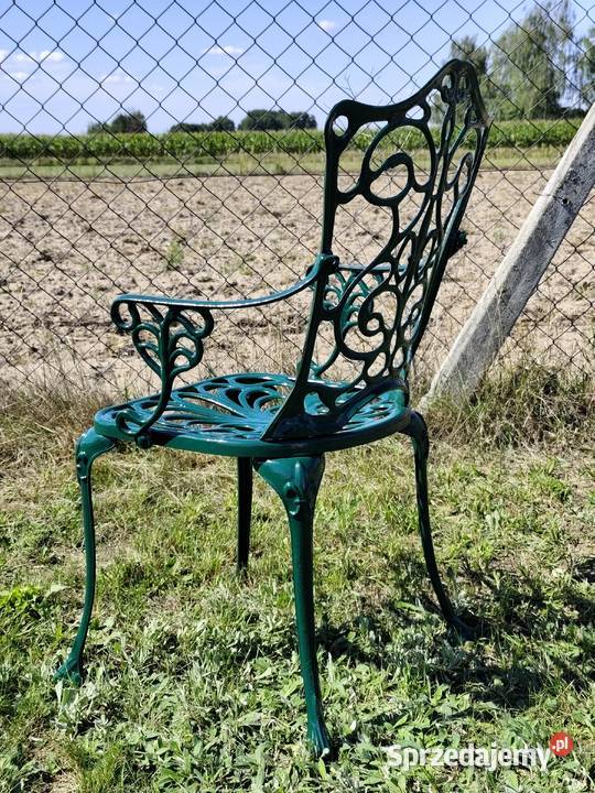 Klasyczny Aluminiowy Fotel Ogrodowy w Stylu łódzkie Poddębice sprzedam