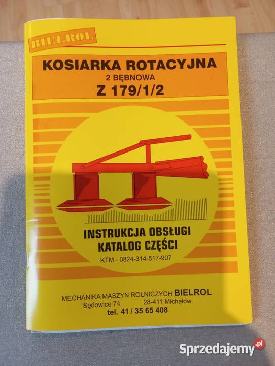 Kosiarka rotacyjna 165 Bielrol z179 z 25042023 nieuszkodzony Nowy Wiśnicz sprzedam