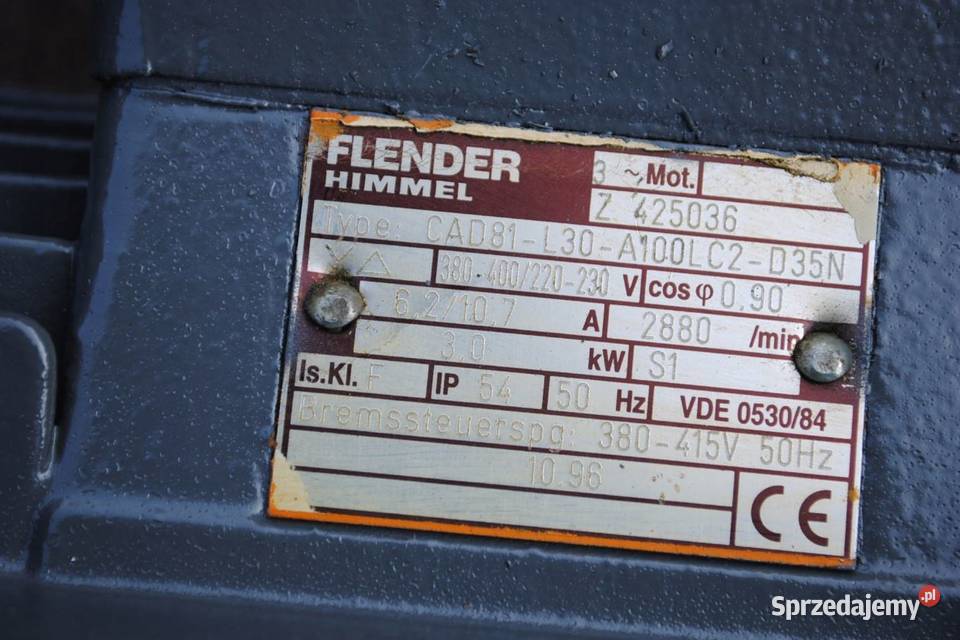 Motoreduktor kątowy 3kw z regulacją 12663obr Kargowa