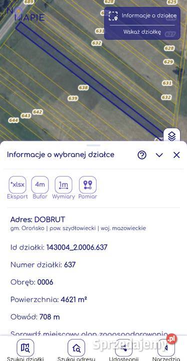 Sprzedam łąke w Dobrucie 8zł/m2 Sprzedaż Dobrut