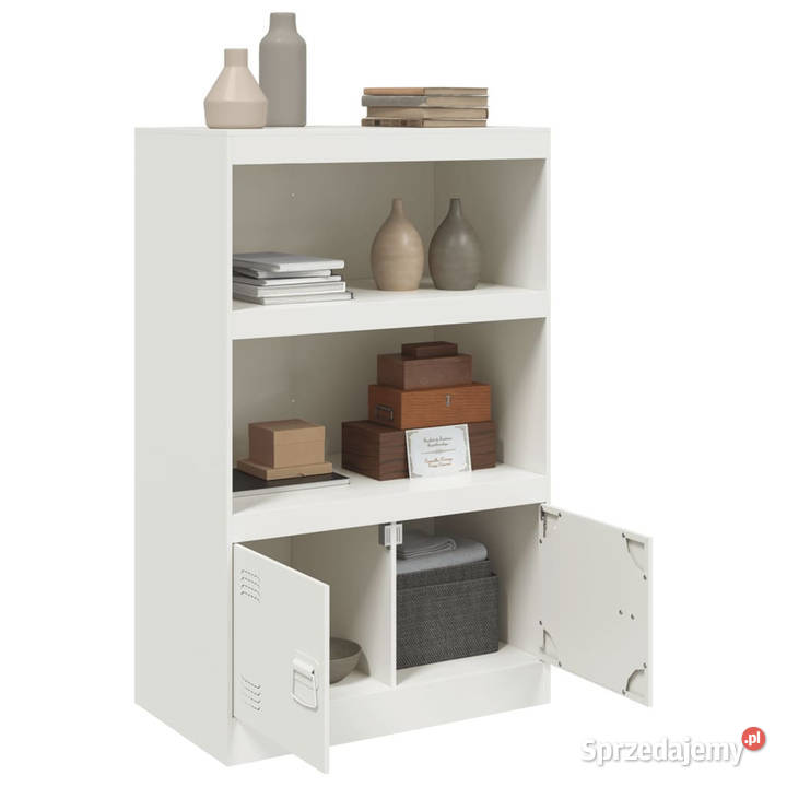 Szafka boczna biała 67x39x107 stal WM841672 Warszawa