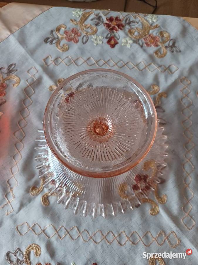 Piękna duża rozalinowa patera owocarka Ząbkowice wielkopolskie Poznań