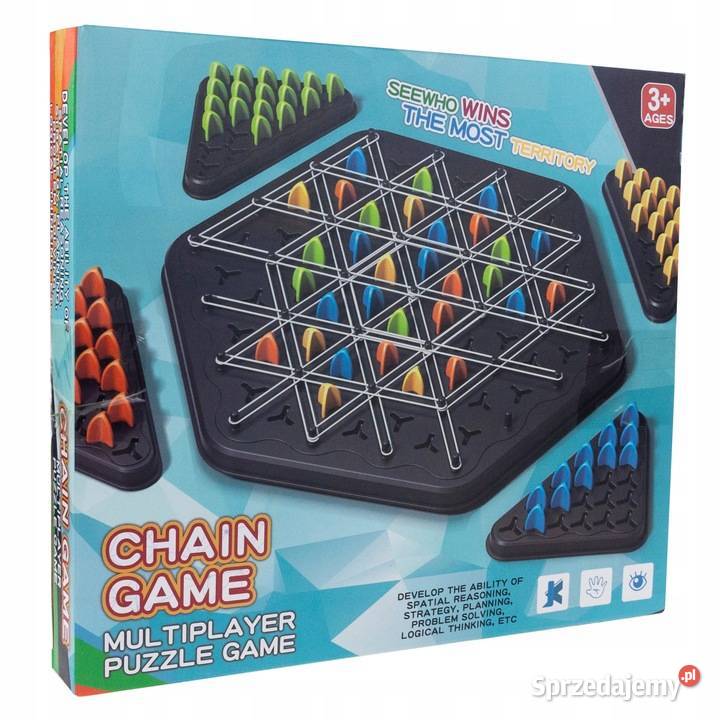 gra planszowa logiczna gumki trójkąty chain game Pozostałe Książ Wielkopolski