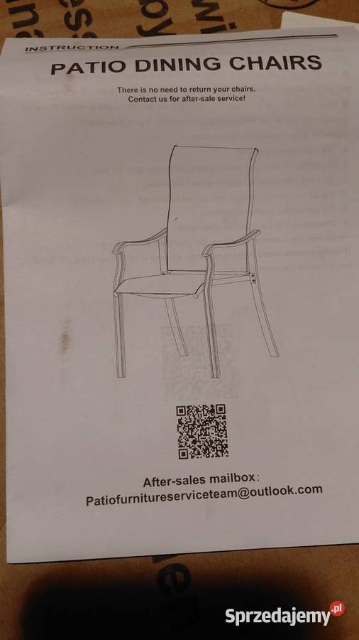 Krzesła ogrodowe patio 4 nowe Krzesła ogrodowe wielkopolskie Ostrów Wielkopolski