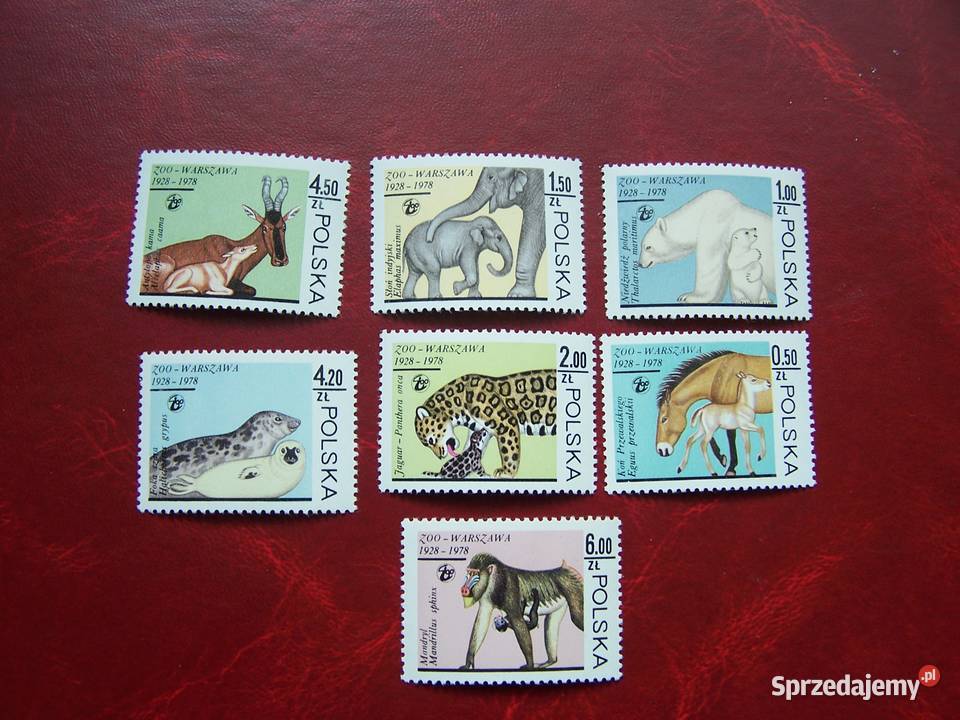 Polska 1978 MNH Fauna Zwierzęta ZOO Warszawa Tychy
