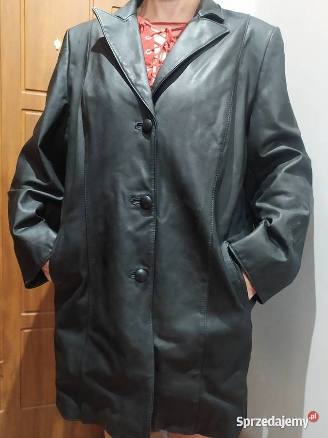 Płaszcz skóra 46 100 czarny Stalowa Wola