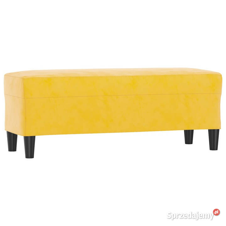Ławka żółty 100x35x41 tapicerowana aksamitem Warszawa sprzedam