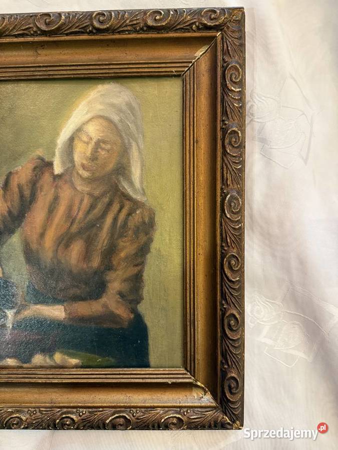 Obraz olejny w stylu niderlandzkim kobieta Kraków