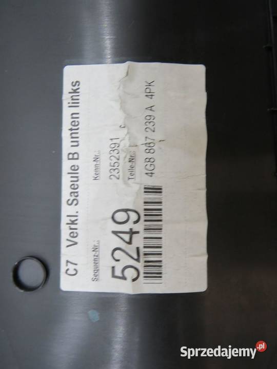 OSŁONA SŁUPKA PRAWA LEWA AUDI A7 4G 4G8867240A Osłony i zaślepki