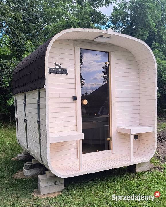 Sauna ogrodowa QUADRO 235 z beczką do morsowania Bielsko-Biała