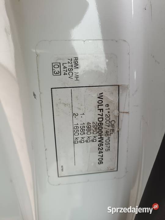 Opel Vivaro 16cdti 1252017r SprowadzonyMały Zgierz