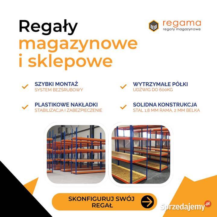 Regał magazynowy 1981x1026x315mm 4P WIÓR 157 NP Warszawa