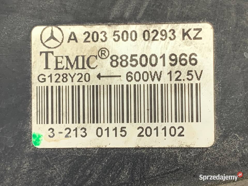 WENTYLATOR CHŁODNICY MERCEDES W203 20 163 osobowe podkarpackie