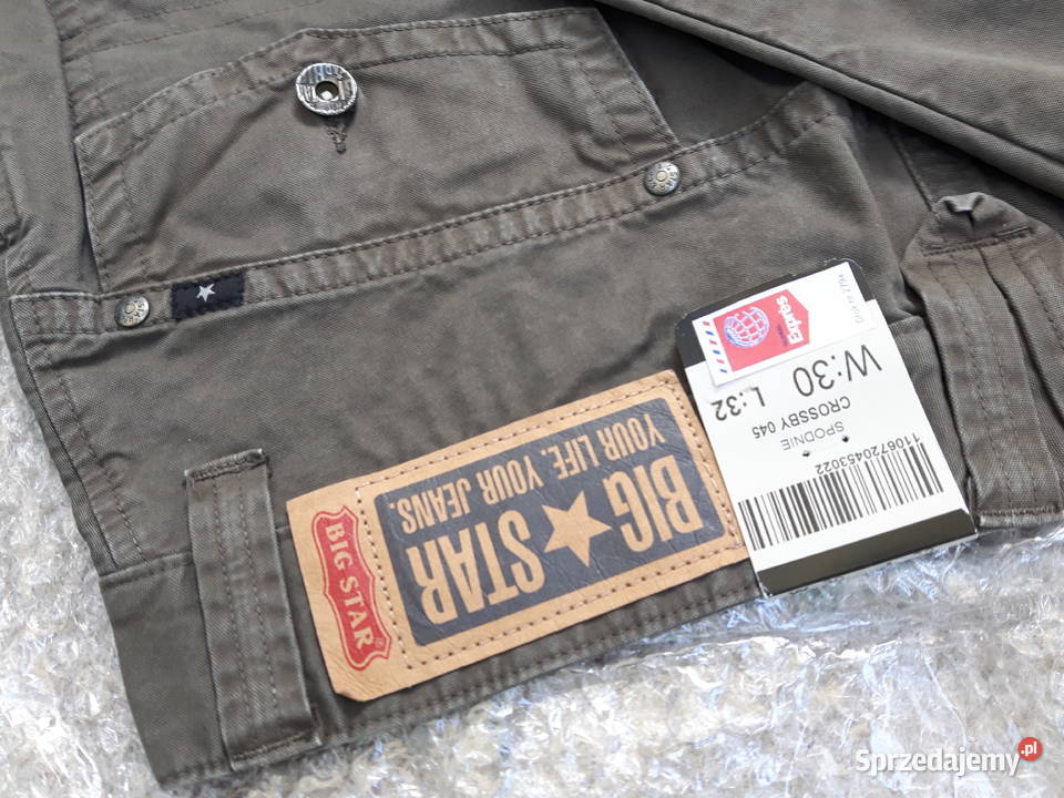 Spodnie Big Star W30L32 Nowe kolor khaki Big Star Kielce sprzedam