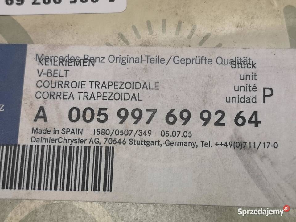 PASEK KLINOWY MERCEDES T1 19771990 NOWY ORYG