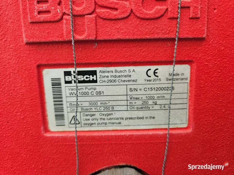 Pompa próżniowa Busch WV1000 C OS1 Produkcja Krotoszyn