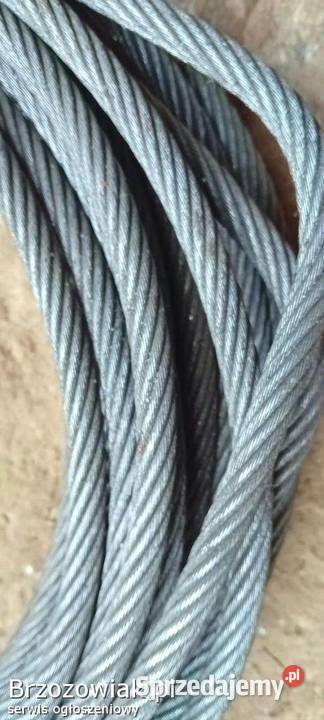 Lina stalowa fi 10miękka 8 zwojowa 25 metrów Leśnictwo Hłudno