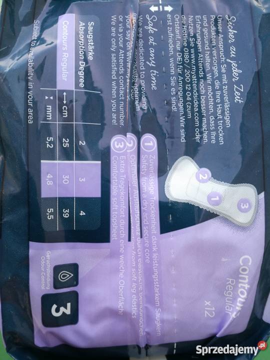 DUŻE podpaski starszych osób Stargard