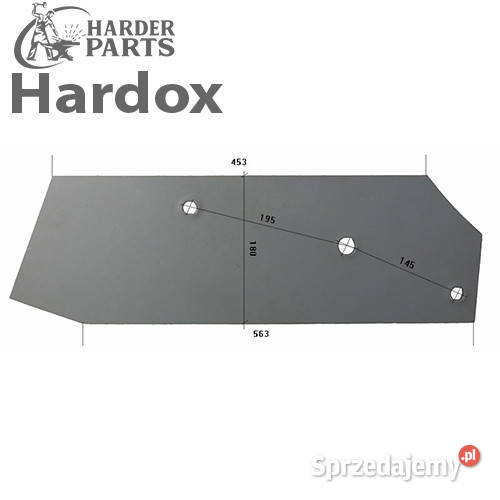 Płoza długa HARDOX 16680L części do pługa Części zamienne Suwałki