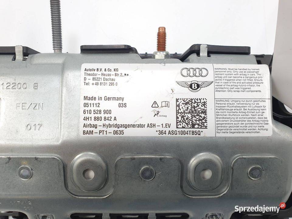 PODUSZKA AIRBAG AUDI A8 D4 4H1880842A Lipno sprzedam