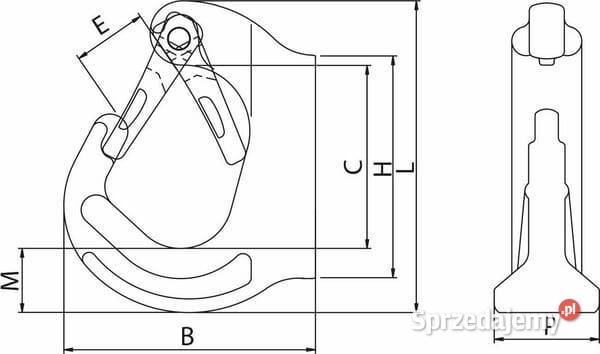 Hak do przyspawania 3t 2672503 sprzedam