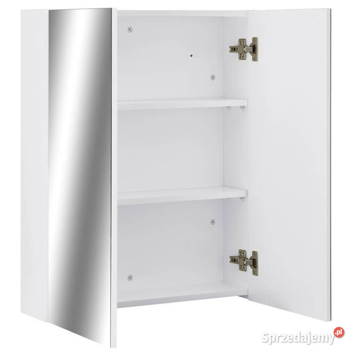 Szafka łazienkowa z lustrem biała 60x15x75 MDF Warszawa