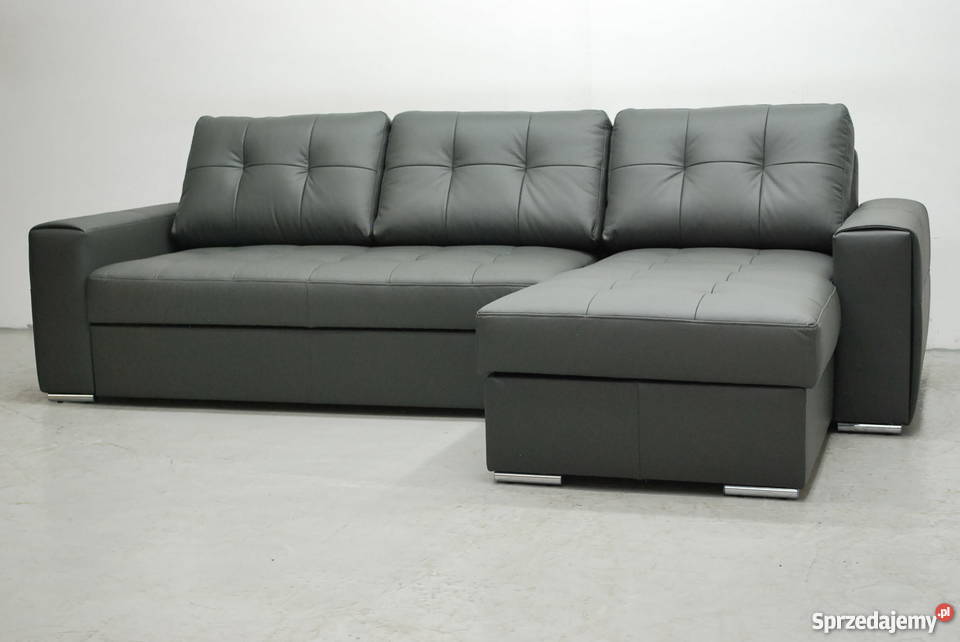 SKÓRA NATURALNA NAROŻNIK Z FSPANIA 6492 SZARY Poznań