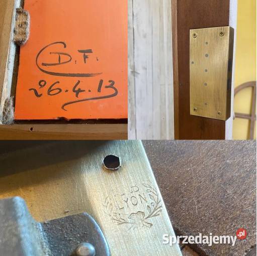 Biblioteka witryna LUDWIK XV Antyk biała 1913 r Gdańsk