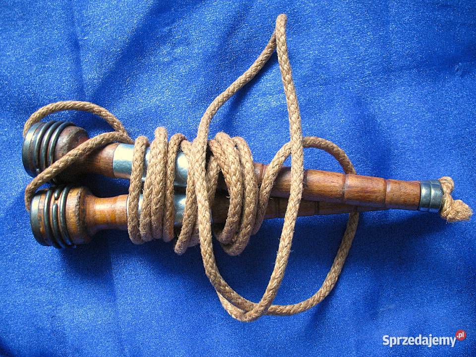 Stara skakanka z drewnianymi uchwytami ok