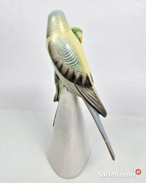 Papużki faliste zielone Hollohaza papugi Węgry Antyki, Sztuka, Kolekcje Bronisze sprzedam