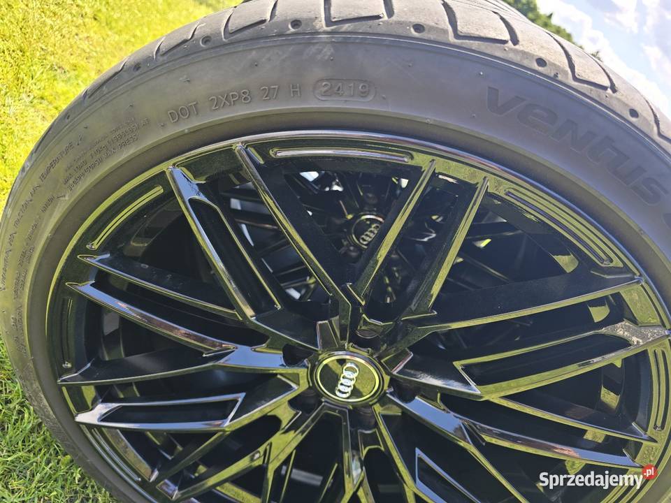 Sprzedam alufelgi czarne AUDI 19 5x112 z oponami Wielmoża