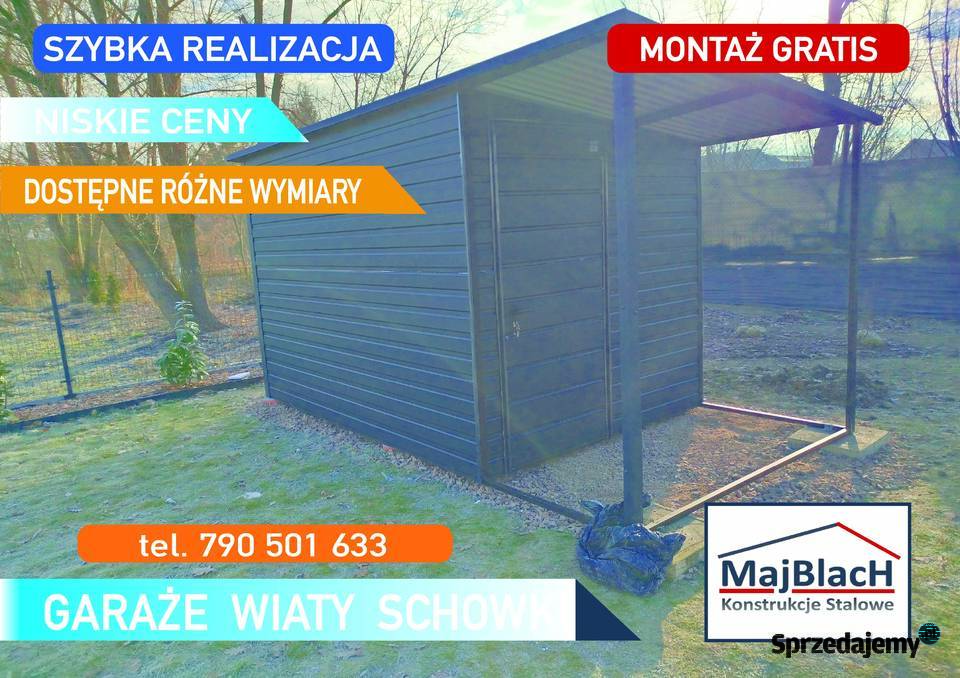 Tani Mały Garaż Blaszany Wiata Zadaszenie Katowice