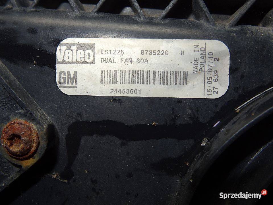 OPEL VECTRA C SIGNUM WENTYLATOR MODUŁ CHŁODNICY Parcice sprzedam