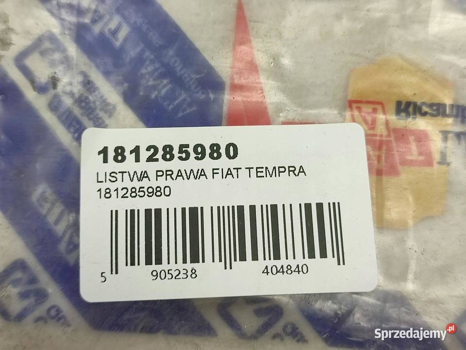 LISTWA BŁOTNIKA PRAWY PRZÓD FIAT TEMPRA 19891996 sprzedam