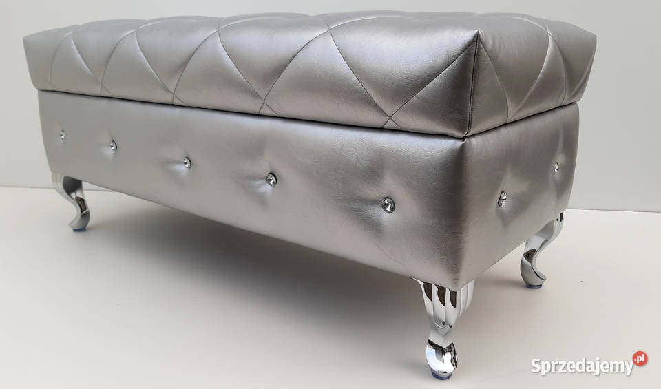 Pufa Ławka SWAROVSKI PIKOWANA CARO 40cm