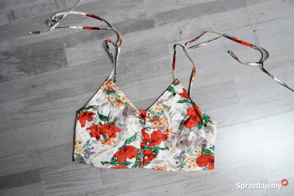 PrettyLittleThing Top w kwiaty XS bluzka Bluzki i koszule kujawsko-pomorskie Toruń