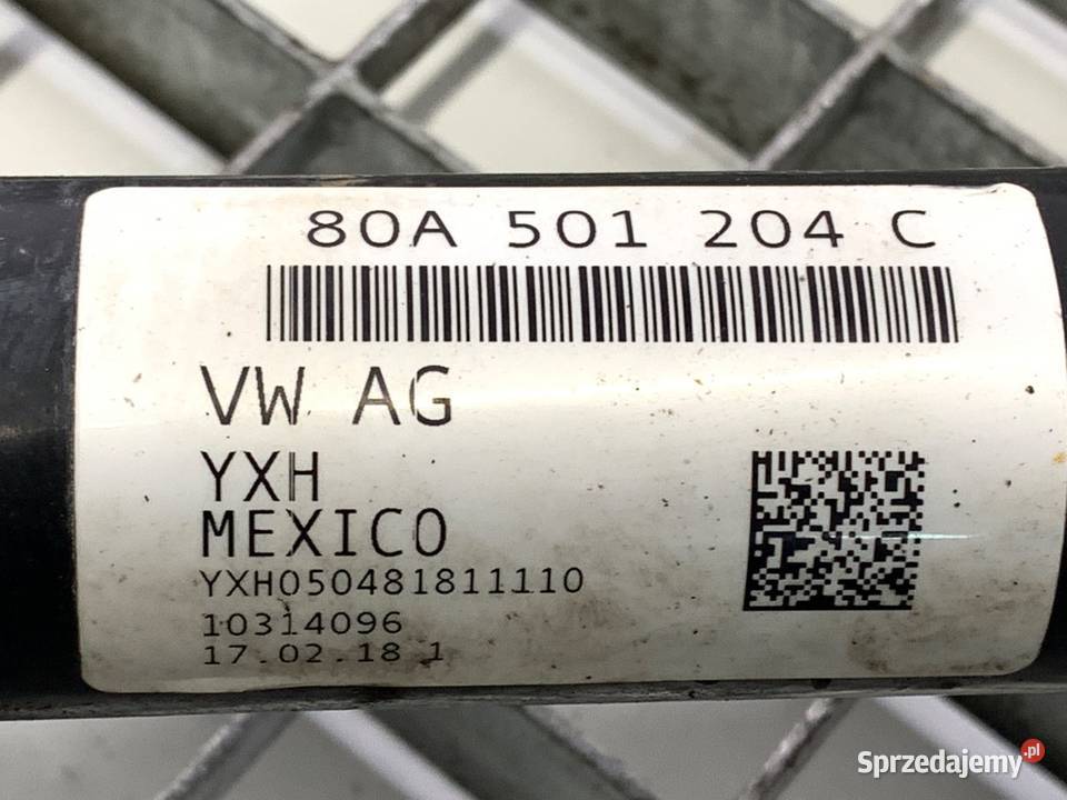 PÓŁOŚ PRAWY TYŁ AUDI Q5 FY 80A501204C 20 190 SUV Półosie