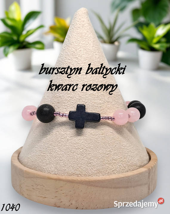 Bransoletka dziesiątka różańca BURSZTYN bałtycki