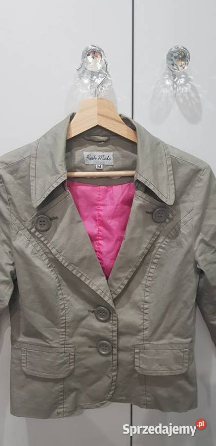 Oliwkowy damski żakiet