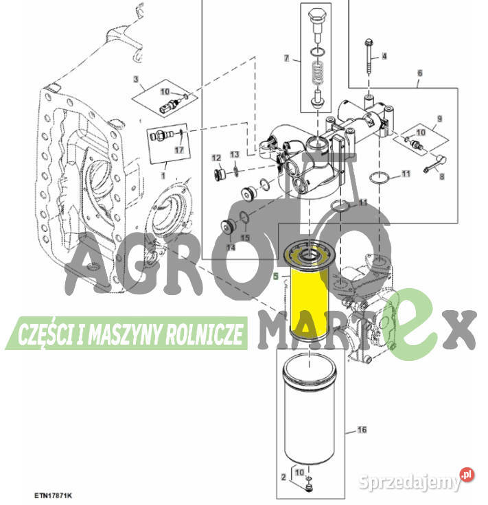 RE573817 RE345391 FILTR HYDR WKŁAD JD Wichrów