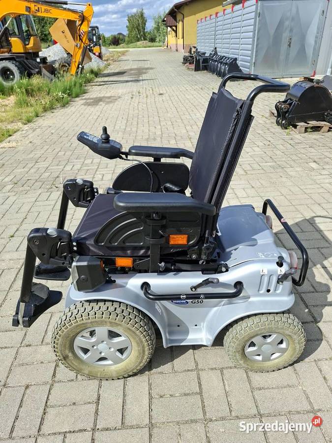 Wózek inwalidzki na zewnątrz duży mocny Invacare Zdrowie Syców
