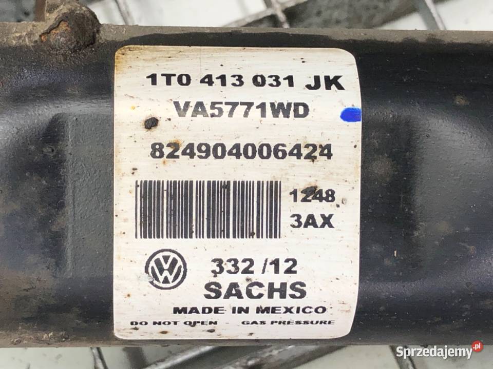 AMORTYZATOR PRAWY PRZÓD ZE SPRĘŻYNĄ VW GOLF VI