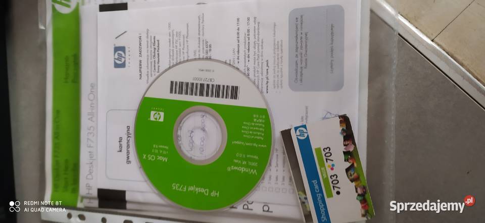 drukarka hp deskjet F735 plus tusz czarny Drukarki i skanery Poznań
