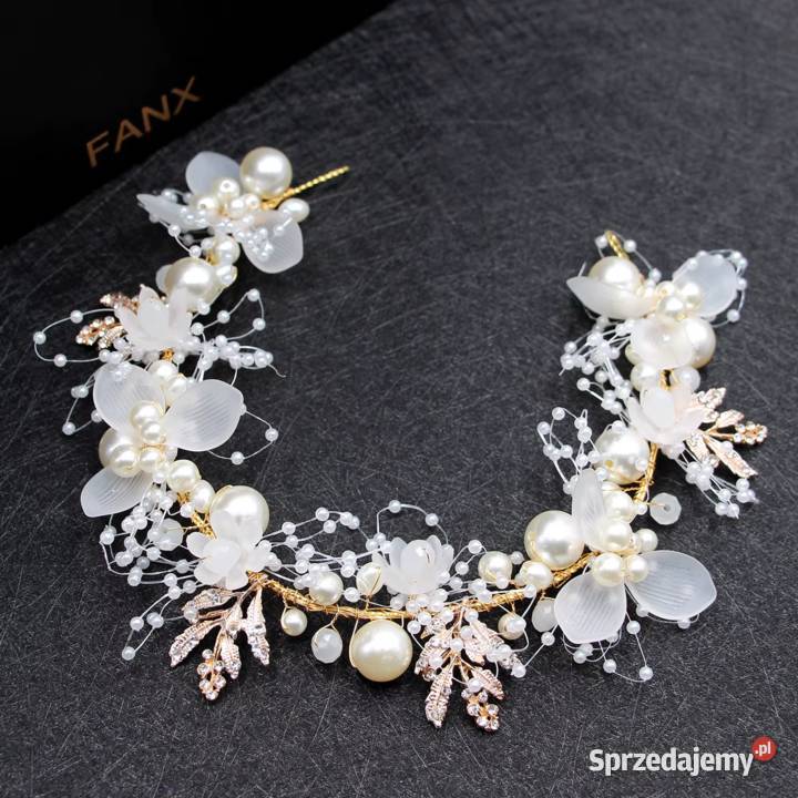 Ozdoba do włosów wianek tiara diadem ślub wesele