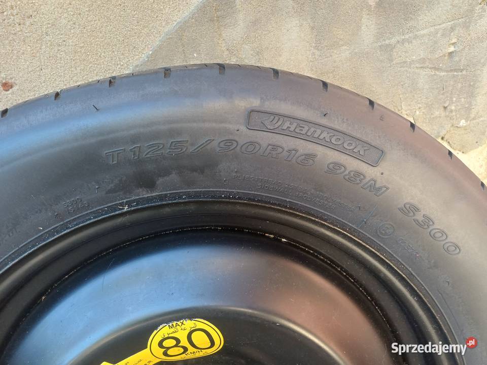 Koło dojazdowe zapas FORD T12590 R16 5x108zestaw Toruń sprzedam