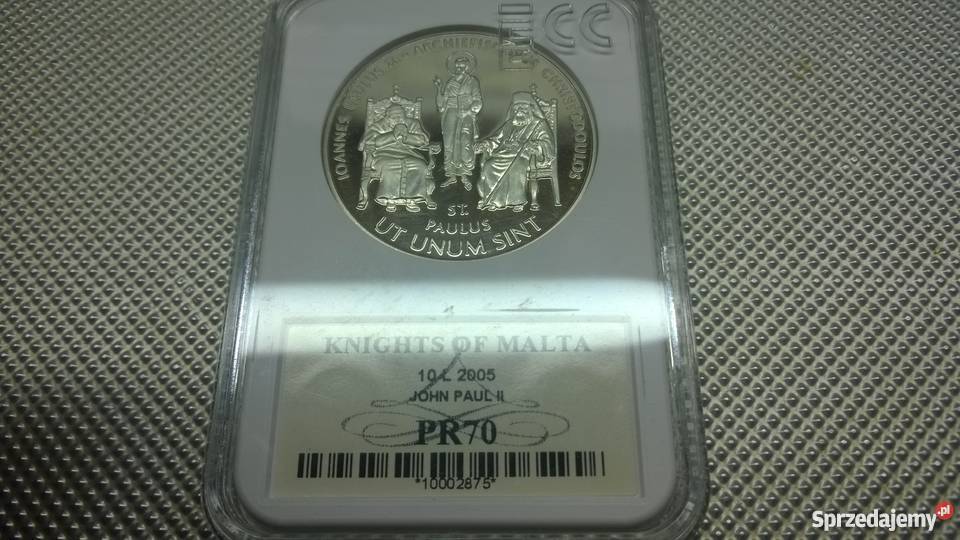 moneta 10 liras MALTA Jan Paweł II Warszawa