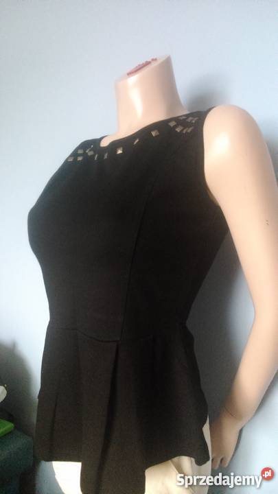 Bluzka z baskinką i ćwiekami MANGO rozmiar 38 Mszana Dolna