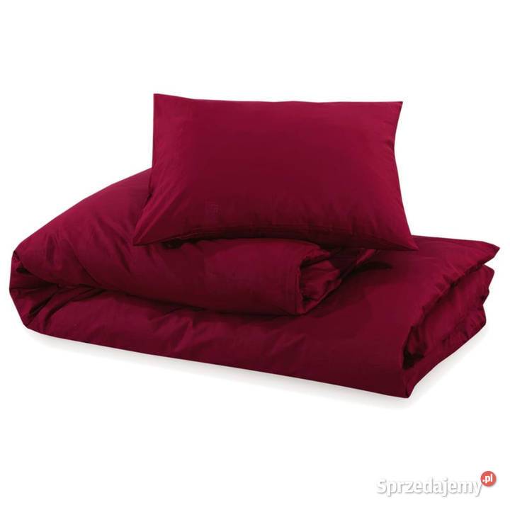 Zestaw pościeli bordowy 200x200 lekka mikrofibra
