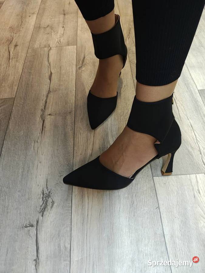 42 Czarne zmysłowe czółenka wieczorowe NOWE Kraków