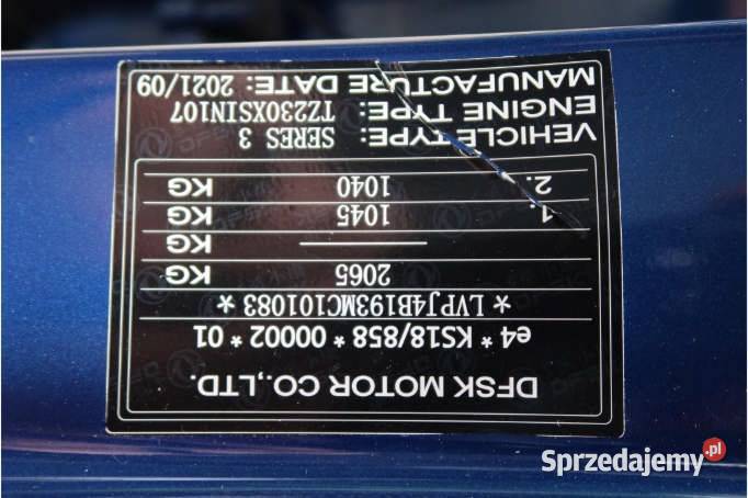 DFSK SERES 3 2022 EE 162 automatyczna